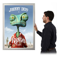 Classic Movie Poster Frames 11x14 - Metal Poster Picture Frames with Beveled Matboard  - 7 Frame Finishes