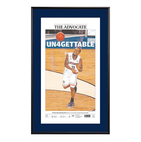UCONN Huskies Men and Women Championship Newspaper Metal Display Frame
