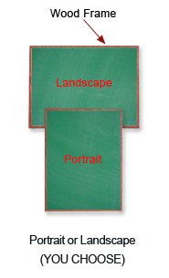 8.5 x 11 Green Magnetic Chalkboard Wood Framed (Porcelain on Steel)