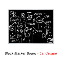 MAGNETIC 24x48 BLACK PORCELAIN DRY ERASE BOARD (SHOWN IN LANDSCAPE ORIENTATION)