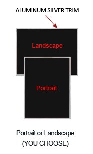 11 x 17 Black Message Board Metal Framed Melamine Backer Board