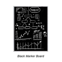 VALUE LINE 16x16 BLACK WET ERASE BOARD