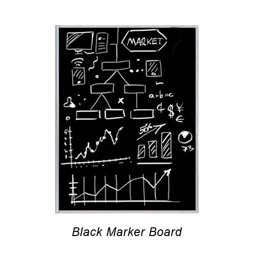VALUE LINE 16x16 BLACK WET ERASE BOARD