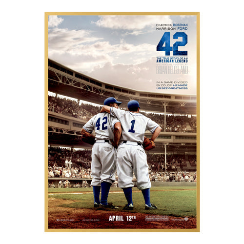 8x10 MOVIE POSTER FRAME SHOWN in SATIN GOLD FRAME (NOT TO SCALE) 