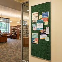 Vinyl over Cork Bulletin Board 24x60 (Open Face with Silver Trim)