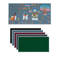 Vinyl over Cork Bulletin Board 14x22 (Open Face with Silver Trim)