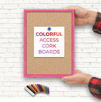 Access Cork Board™ 9" x 12" Open Face Colorful Metal Framed Bulletin Boards with 50+ Sizes
