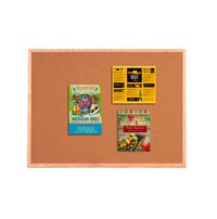 Value Line 12x36 Wood Framed Cork Bulletin Board | Open Face with Hardwood Trim in 3 Wood Finishes