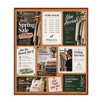 WIDE WOOD 30x36 Framed Cork Bulletin Board (Open Face with 2" Wide Wood Frame)