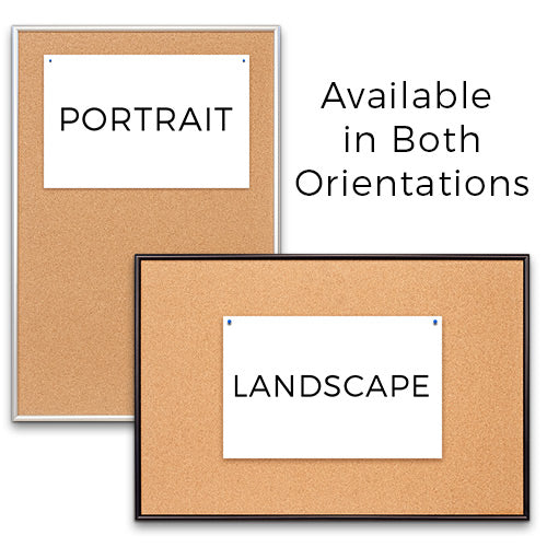 Access Cork Board™ 12" x 24" DEEP STYLE Open Face Designer 43 Metal Framed Bulletin Board