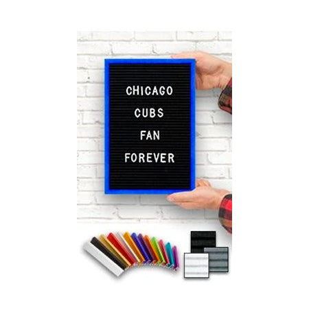 Access Letterboard | Open Face Changeable 8x12 Framed Felt Letter Boards with Colorful Metal Frame