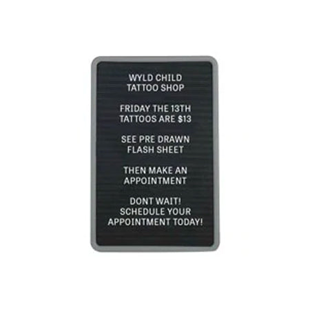 Open Face Plastic Letter Board 24 x 36 with Grey Frame