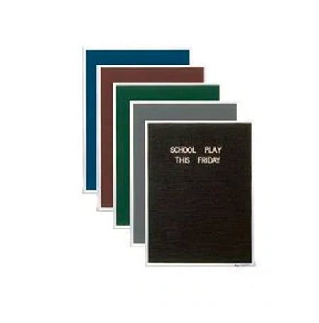 Open Face Framed Felt Letter Board 48x48 with Silver Trim Frame