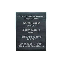 Open Face Thermoformed Plastic Letter Board 11 x 14 with Black Cardboard Backing