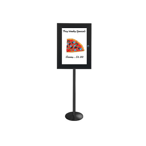 SwingStand Outdoor Enclosed Display Cases with Dry Erase White Board | Magnetic Porcelain on Steel Writing Surface - in 4 Sizes