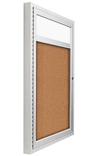 Outdoor Enclosed Menu Cases with Header for 8 1/2" x 11" Portrait Menu Sizes