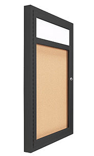 Outdoor Enclosed Menu Swing Cases with Header (Single Door)