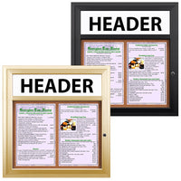 MENU CASE SHOWN: 11 x 17 MENUS (2) ACROSS | AVAILABLE IN SILVER, BLACK, DARK BRONZE & GOLD