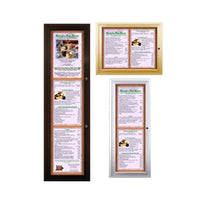 Outdoor Enclosed Menu Cases with Lights for 11" x 17" Portrait Menu Sizes