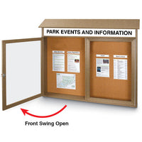 48x48 Message Center Hinged with 2 Doors (OPEN VIEW)