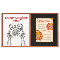 Combo Board 36x36 Decorative Wood Framed Cork Bulletin Marker Board (Open Face with Decorative Wood Trim)