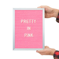 PINK FELT LETTER BOARD