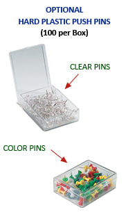 Rounded Corners Plastic Framed Bulletin Display Boards 24x36 in Portrait or Landscape Sizes