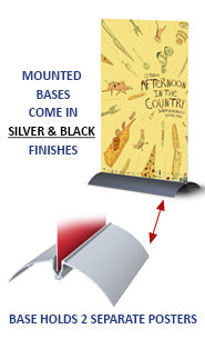 Quick Snap Countertop Poster Board Display Stand | Steel Base 14" Wide