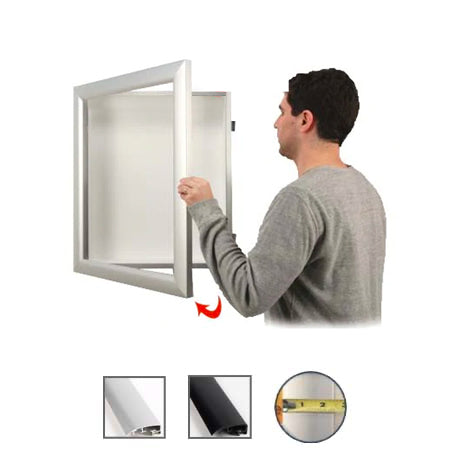 Designer SUPER WIDE-FACE Metal Framed Shadowbox SwingFrames 2" Deep