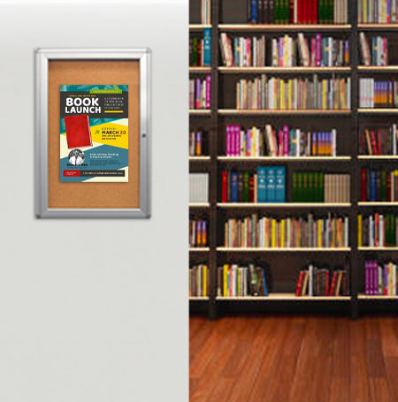 36 x 48 Indoor Enclosed Bulletin Board with Rounded Corners (Single Door)