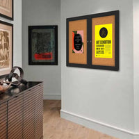 Indoor Enclosed Bulletin Boards 48 x 60 with Rounded Corners (2 DOORS)