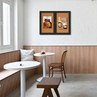 Indoor Enclosed Bulletin Boards 72 x 30 with Rounded Corners (2 DOORS)