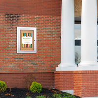 Outdoor Enclosed Bulletin Boards with LED Light | Single Locking Door Metal Display Case in 12 Sizes