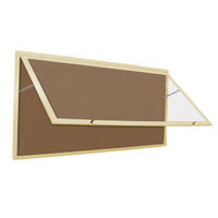 Extra Large 48 x 96 Indoor Enclosed Bulletin Board Swing Cases with Header and Lights (Single Door)