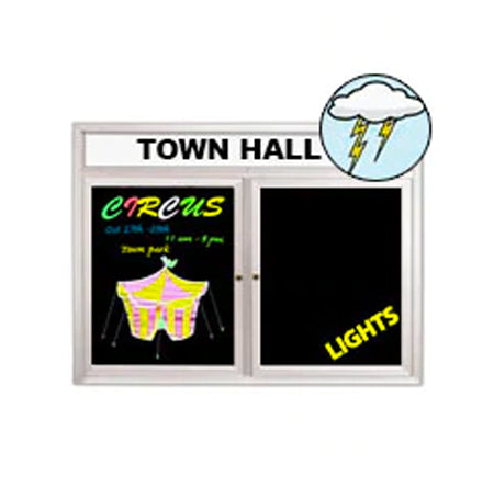 Indoor Enclosed Illuminated Marker Boards 2 and 3 Door