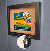 Indoor Enclosed Bulletin Board Display Case 18x24 | Wall Mount, Single Door, Lockable Metal Display Case with 4 Finishes