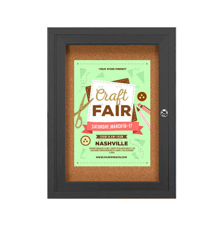 Indoor Enclosed Bulletin Boards 36 x 48 (Single Door)