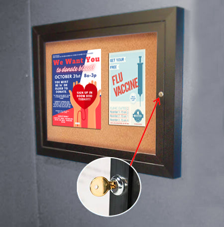 Indoor Enclosed Bulletin Boards 36 x 48 (Single Door)