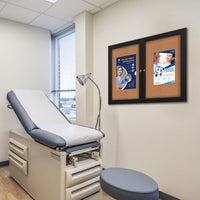 60x36 Enclosed Indoor Bulletin Boards with Radius Edge (2 DOORS)