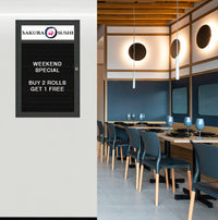 Indoor Enclosed Letter Boards with Header | Radius Edge Changeable Message Board