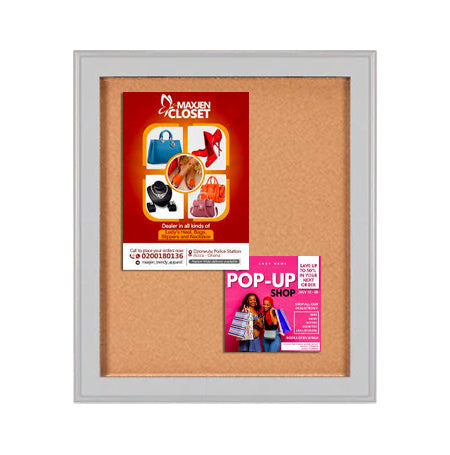 Designer Metal 36" x 48" Enclosed Bulletin Board SwingFrames