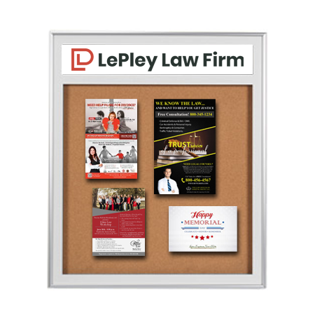 18 x 24 SwingFrame Metal Framed Designer Bulletin Boards w Personalized Header