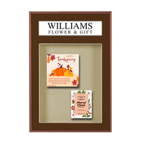 Designer 24 x 36 Metal Bulletin Board SwingFrames with Header & Lights