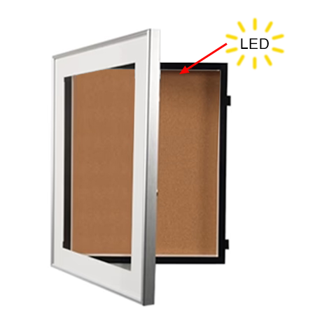 18 x 24 Designer Metal Bulletin Board SwingFrames with Lights