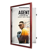 SwingFrame 36x48 Poster Frame with Elegant Wood Profile #353 | Swing Open, Quick Change Display Frame in 9 Finishes