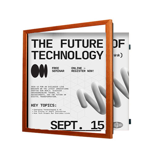 18x18 Wood Frame (361) Poster Display SwingFrames