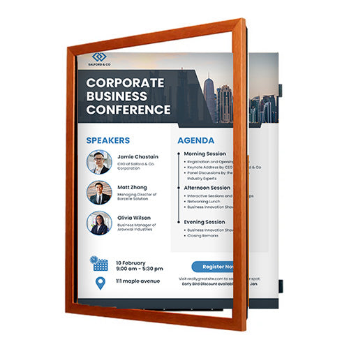 SwingFrame 18x24 Wood Poster Display with #361 Frame Profile