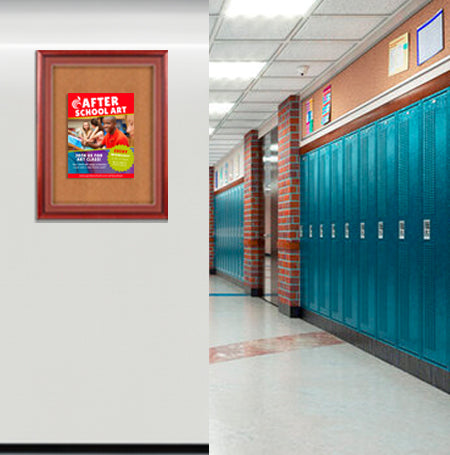 Extra Large Designer Wood Enclosed Bulletin Cork Board SwingFrames 48x60