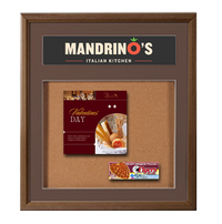 24 x 24 Wood Framed Designer Bulletin Board SwingFrame with Header