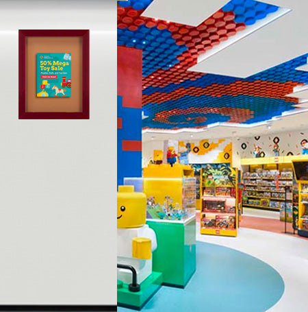 Wide-Wood 24" x 48" Enclosed Bulletin Board SwingFrames